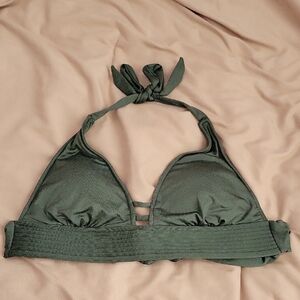 Green Halter Bikini Top